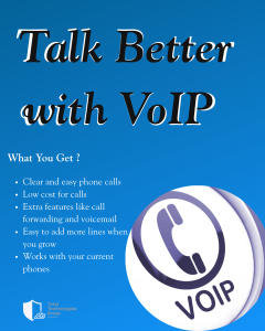 Your Reliable VoIP Service Provider Are you looking for the best VoIP service provider in Australia? Look no further than VoIP Sydney! We offer affordable and feature-rich VoIP services for both businesses and homes. With our reliable communication solutions, you can enjoy crystal-clear voice calls, advanced call features, and seamless integration with your existing phone systems. Let us revolutionise the way you communicate! What is VoIP? VoIP (Voice over Internet Protocol) provides you with a digital telephone service that enables you to make and receive calls. Generally you will save between 40-70% off your traditional style PABX when you switch to an VoIP telephone system. Add Professional Voice Greetings Service Make your phone system sound friendly and professional. We create custom voice greetings for your business, like: ✔ Welcome messages ✔ Menu options ✔ On-hold messages This helps your customers find what they need fast and gives a great first impression. Get Professional Help to Solve IT Software Problems 1300 50 77 50 CALL TODAY TO DISCUSS MICROSOFT TEAMS VoIP Call Rates 10c Untimed to Standard Australian Numbers 25c to 1300 numbers 0.002c per second to Australian mobiles (16c/min, charges in 1 sec increments with no flag fall) Free to 1800 numbers Free Calls between Branch Offices / Homes Offices IT support VoIP Service Provider in Sydney What You Get VoIP Clear and easy phone calls. Low cost for calls extra features like call forwarding and voicemail easy to add more lines when grow works with your current phones Professional Voice Prompt Service Clear and friendly voice messages. Simple menus for caller Professional welcome messages Help customers find what they need fast Special messages for after-hours or holidays Music or messages while waiting Click below to hear a voice prompt sample: ▶ Listen to Sample